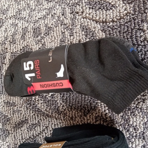 Gold Toe Men's Black Socks N Layer 8 Ankle Socks Mens Size Shoe 6-12 - Picture 3 of 5